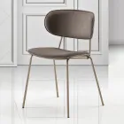 Sedia da Pranzo in Tessuto di 2 Diverse Finiture Made in Italy - Sanemi Viadurini