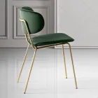 Sedia da Pranzo in Tessuto di 2 Diverse Finiture Made in Italy - Sanemi Viadurini
