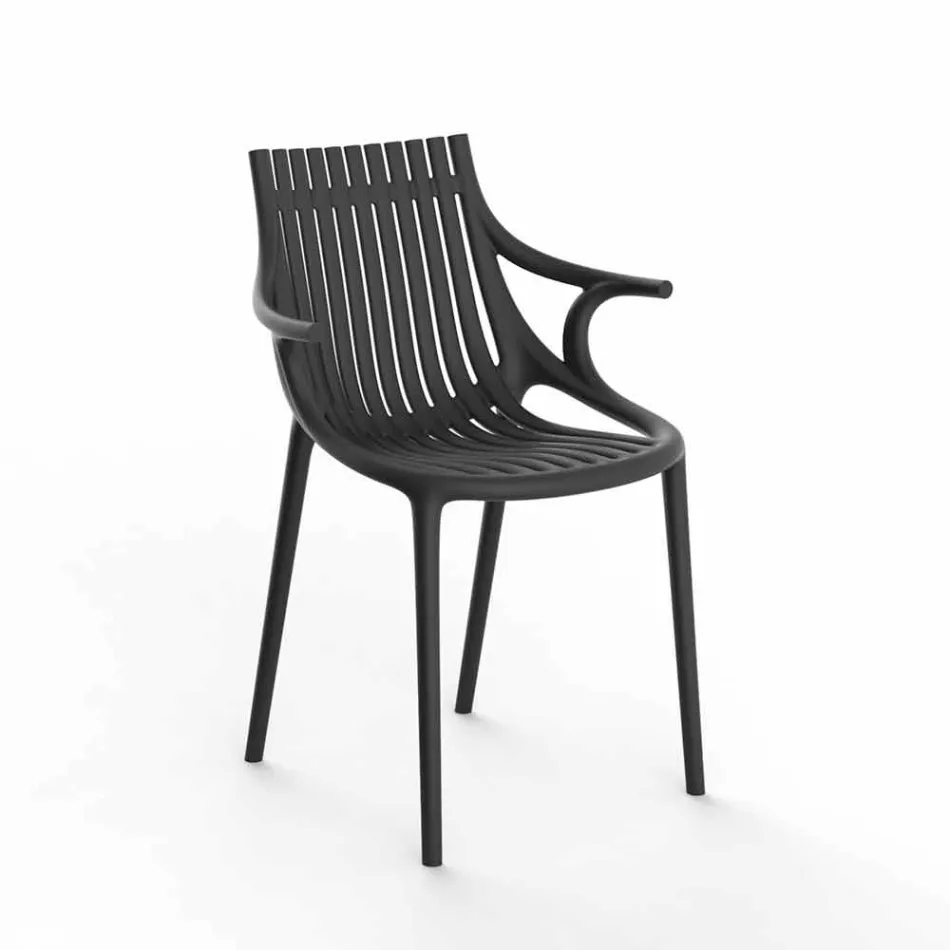 Sedia da Pranzo per Esterno in Plastica Impilabile 4 Pezzi - Ibiza by Vondom Viadurini