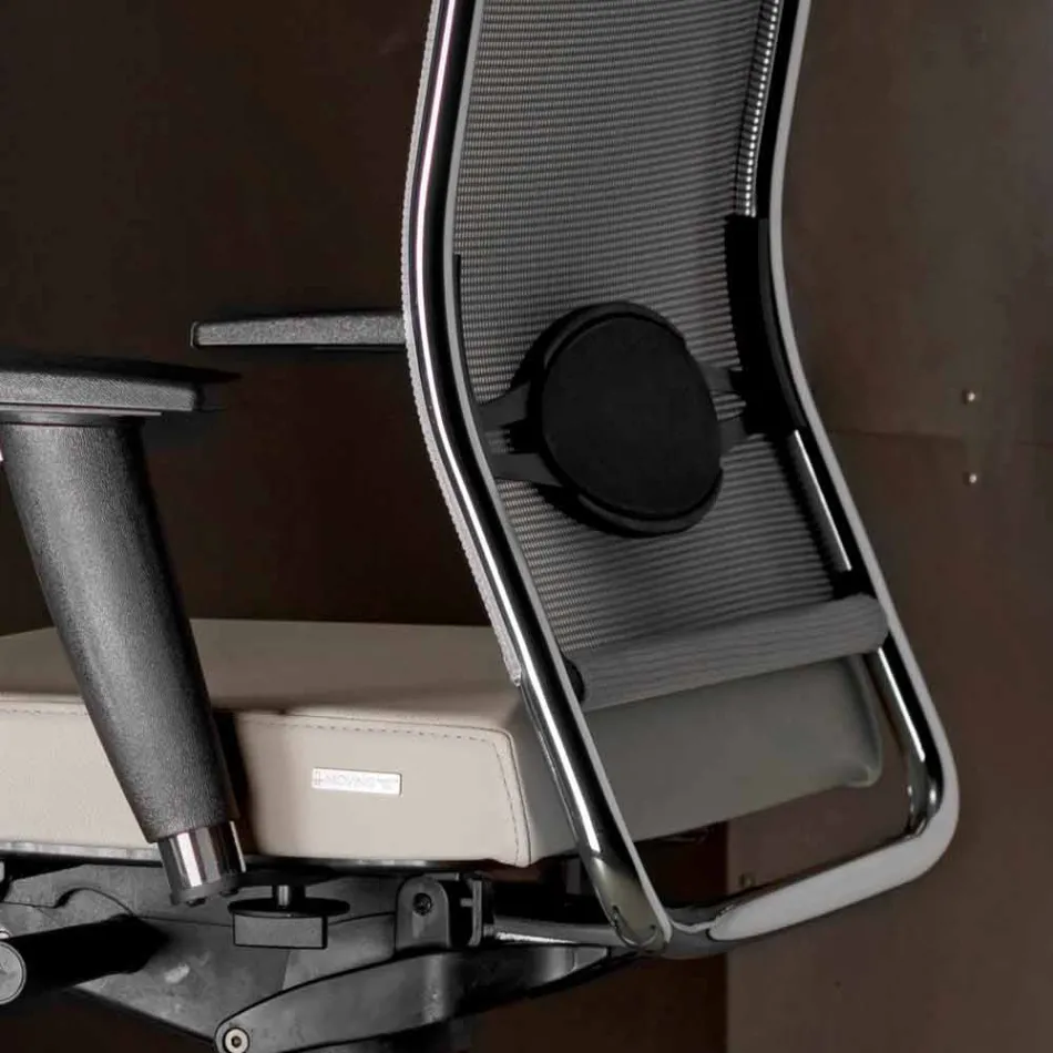 Sedia da Scrivania Ufficio Girevole Ergonomica con Ruote e Braccioli - Gimiglia Viadurini