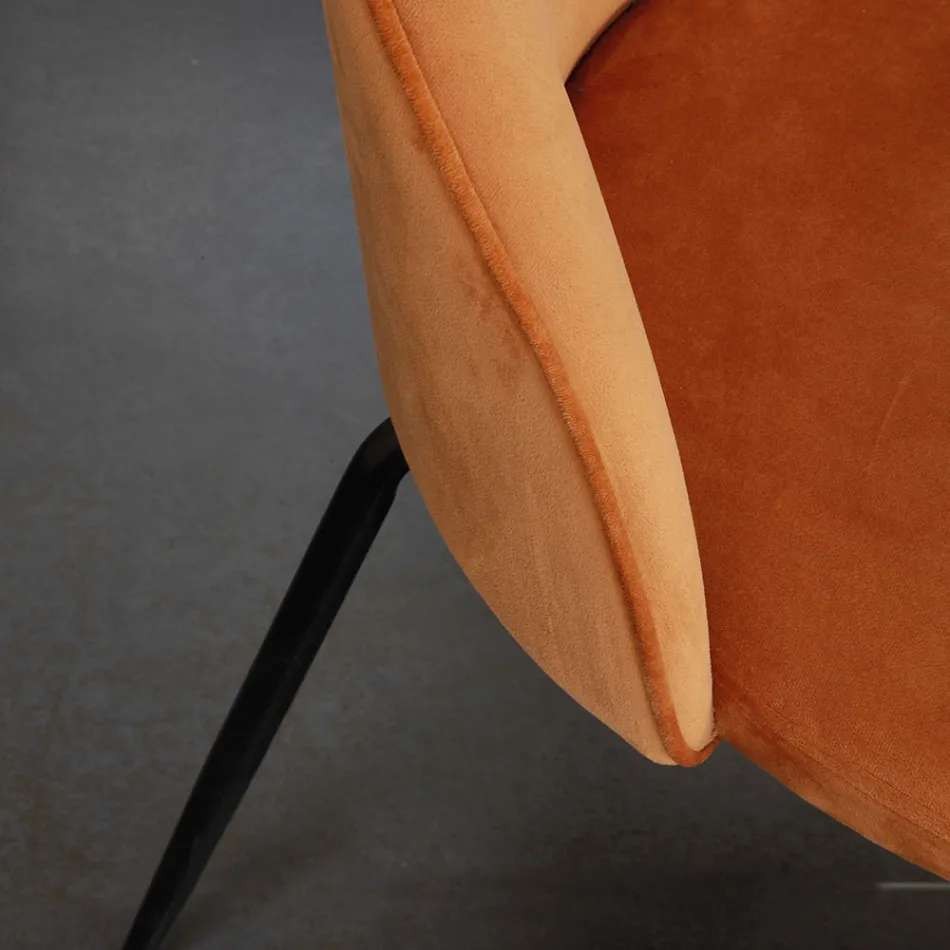 Sedia da Soggiorno con Seduta e Gambe in Diverse Finiture - Chandra Viadurini