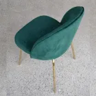 Sedia da Soggiorno con Seduta e Gambe in Diverse Finiture - Chandra Viadurini