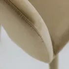 Sedia da Soggiorno con Seduta in Velluto Finitura Corda Made in Italy - Savignano Viadurini