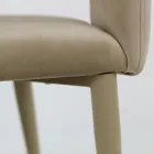 Sedia da Soggiorno con Seduta in Velluto Finitura Corda Made in Italy - Savignano Viadurini