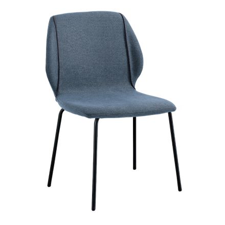 Sedia da Soggiorno Design Moderno Elegante in Tessuto con Bordino - Scarat Viadurini