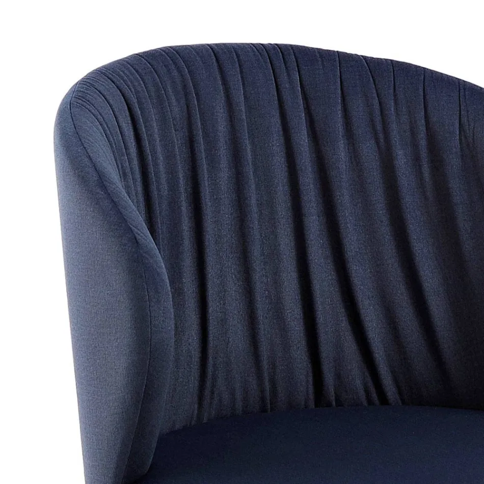 Sedia da Soggiorno in Tessuto e Frassino di Design Elegante - Reginaldo Viadurini