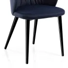 Sedia da Soggiorno in Tessuto e Frassino di Design Elegante - Reginaldo Viadurini