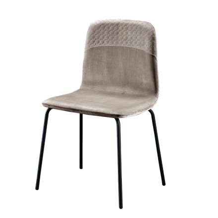Sedia da Soggiorno in Velluto Colorato Design Moderno e Elegante - Bizet Viadurini