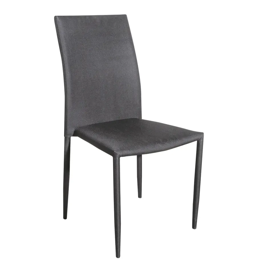 Sedia da Soggiorno Interamente Rivestita in Stoffa Made in Italy - Olaf  Viadurini
