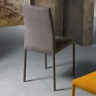 Sedia da Soggiorno Interamente Rivestita in Tessuto Made in Italy - Lorelai Viadurini