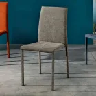 Sedia da Soggiorno Interamente Rivestita in Tessuto Made in Italy - Rosetta Viadurini