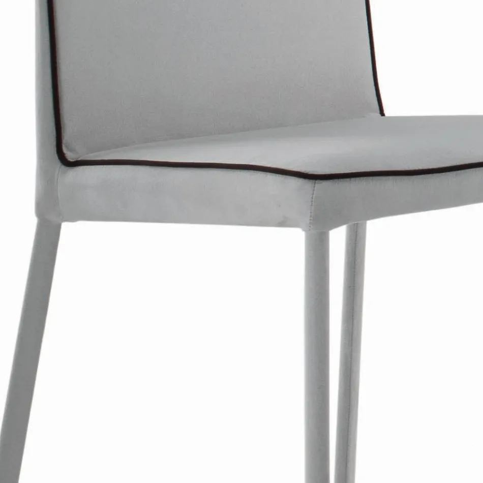 Sedia da Soggiorno Rivestita e Gambe Laccate Made in Italy - Catania Viadurini