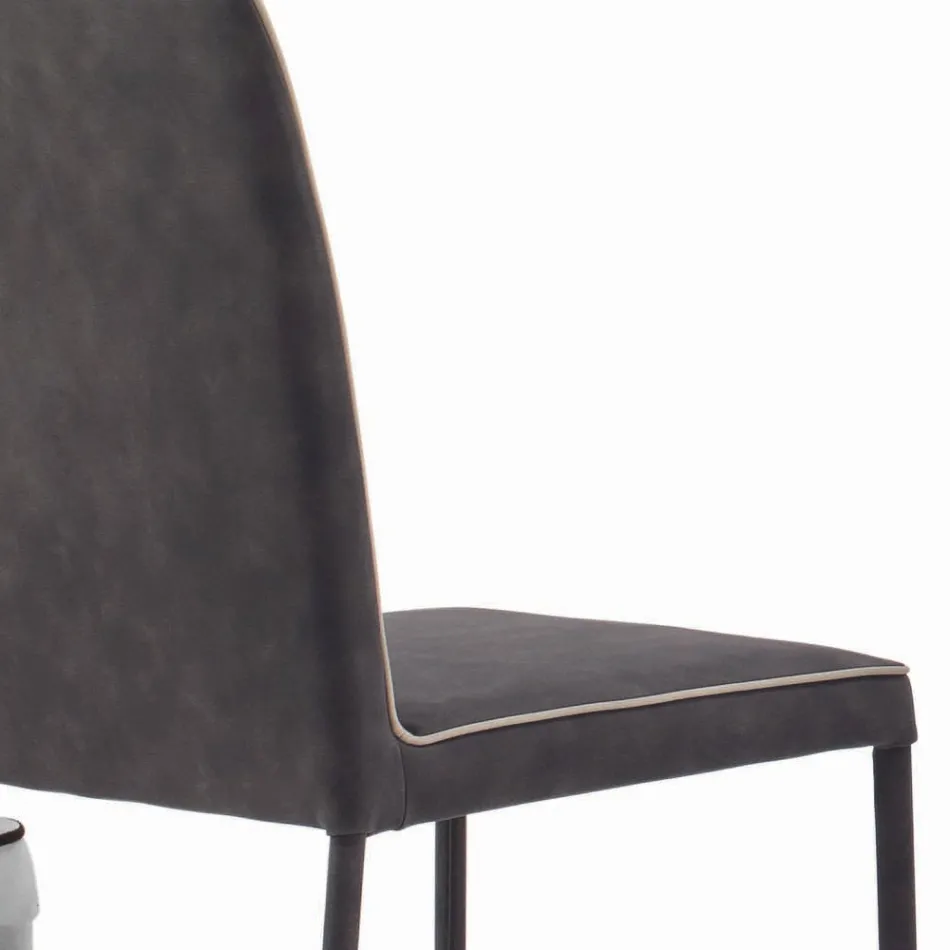 Sedia da Soggiorno Rivestita e Gambe Laccate Made in Italy - Catania Viadurini