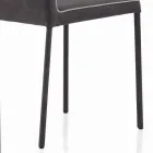Sedia da Soggiorno Rivestita e Gambe Laccate Made in Italy - Catania Viadurini