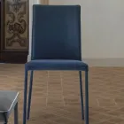 Sedia da Soggiorno Rivestita e Gambe Laccate Made in Italy - Catania Viadurini
