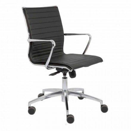 Sedia da Ufficio con Ruote e Cuscino Design Ergonomico e Girevole - Filanna Viadurini