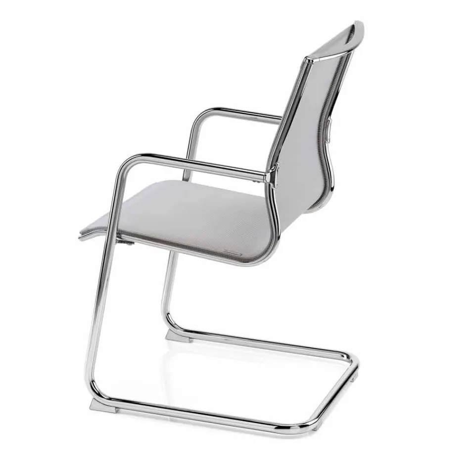 Sedia da Ufficio Ergonomica a Slitta con Braccioli Made in Italy - Filanna Viadurini