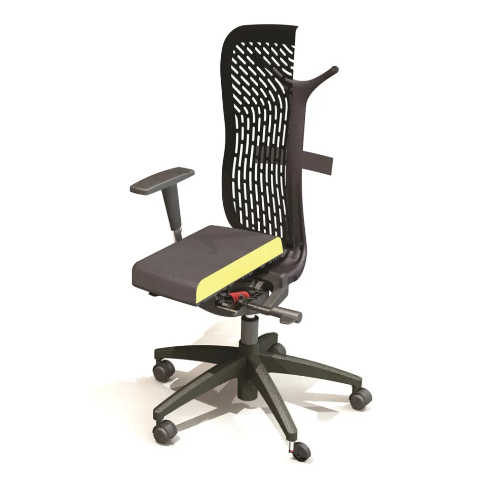 Sedia da Ufficio Ergonomica e Girevole con Braccioli Made in Italy - Fulvio Viadurini