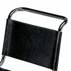 Sedia da Ufficio in Cuoio con Struttura in Acciaio Cromato Made in Italy - Elite Viadurini