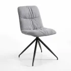 Sedia design moderno rivestita in tessuto Chiara Viadurini