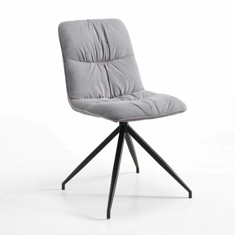 Sedia design moderno rivestita in tessuto Chiara Viadurini