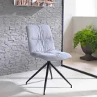 Sedia design moderno rivestita in tessuto Chiara Viadurini