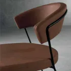 Sedia di design in metallo e tessuto prodotta in Italia Formia Viadurini