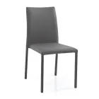 Sedia di Design Moderno Elegante in Ecopelle Colorato da Salotto - Grenger Viadurini