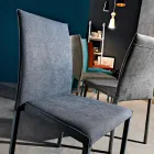 Sedia di design per sala da pranzo in tessuto fatta in Italia, Conny Viadurini