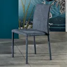 Sedia di design per sala da pranzo in tessuto fatta in Italia, Conny Viadurini