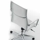 Sedia direzionale di design prodotta in Italia in monotelo rete Agata Viadurini
