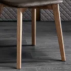 Sedia Elegante di Design Moderno in Velluto Colorato e Legno - Bizet Viadurini