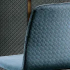 Sedia Elegante di Design Moderno in Velluto Colorato e Legno - Bizet Viadurini