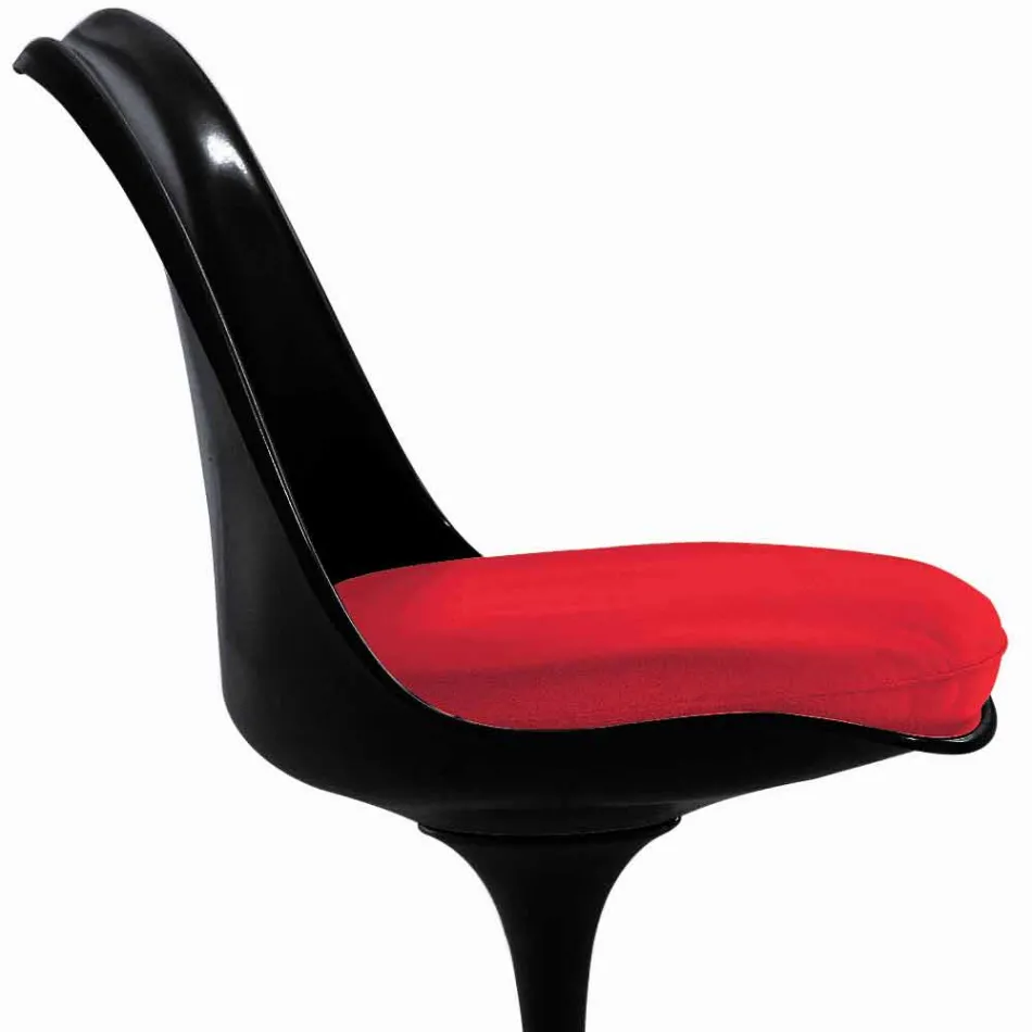 Sedia Girevole in Alluminio Laccato con Seduta in Pelle Made in Italy - Cabiria Viadurini