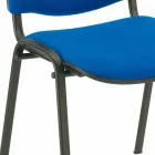 Sedia Imbottira per Sala da Attesa con Base in Metallo Nero Moderna – Carmela Viadurini