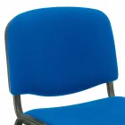 Sedia Imbottira per Sala da Attesa con Base in Metallo Nero Moderna – Carmela Viadurini