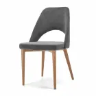 Sedia Imbottita con Base in Legno di Frassino Made in Italy – Lorenza Viadurini