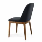 Sedia Imbottita con Base Legno Rovere Made in Italy – Sebastian Viadurini