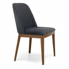 Sedia Imbottita con Base Legno Rovere Made in Italy – Sebastian Viadurini