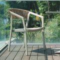 Sedia Impilabile con Seduta in Textilene e Schienale in Twist Wicker - Passione