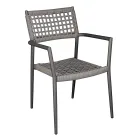 Sedia Impilabile da Esterno con Seduta e Schienale in Twist Wicker - Solefresco Viadurini