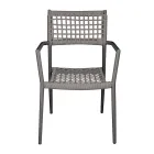 Sedia Impilabile da Esterno con Seduta e Schienale in Twist Wicker - Solefresco Viadurini