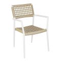 Sedia Impilabile da Esterno con Seduta e Schienale in Twist Wicker - Solefresco