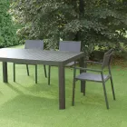 Sedia Impilabile da Giardino in Alluminio e Textilene - Ninfea Viadurini