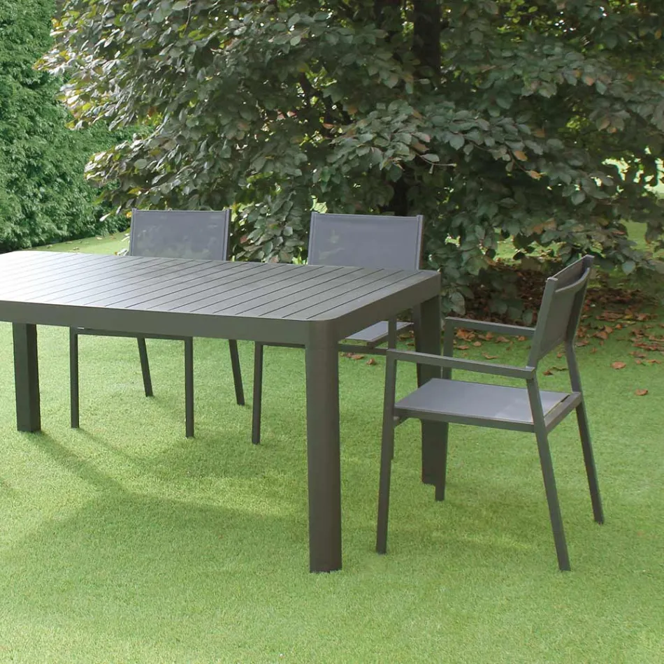 Sedia Impilabile da Giardino in Alluminio e Textilene - Ninfea Viadurini