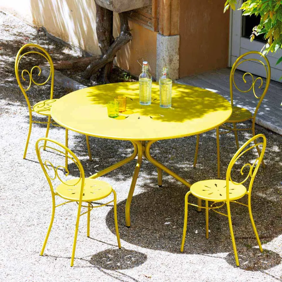 Sedia Impilabile per Esterno in Metallo Made in Italy, 2 Pezzi - Balia Viadurini