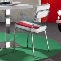 Sedia in ecopelle con bandiera italiana di design Banda
