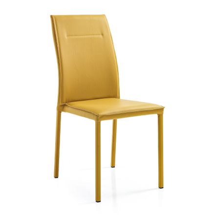 Sedia in Ecopelle da Sala da Pranzo Design Elegante Moderno - Granger Viadurini
