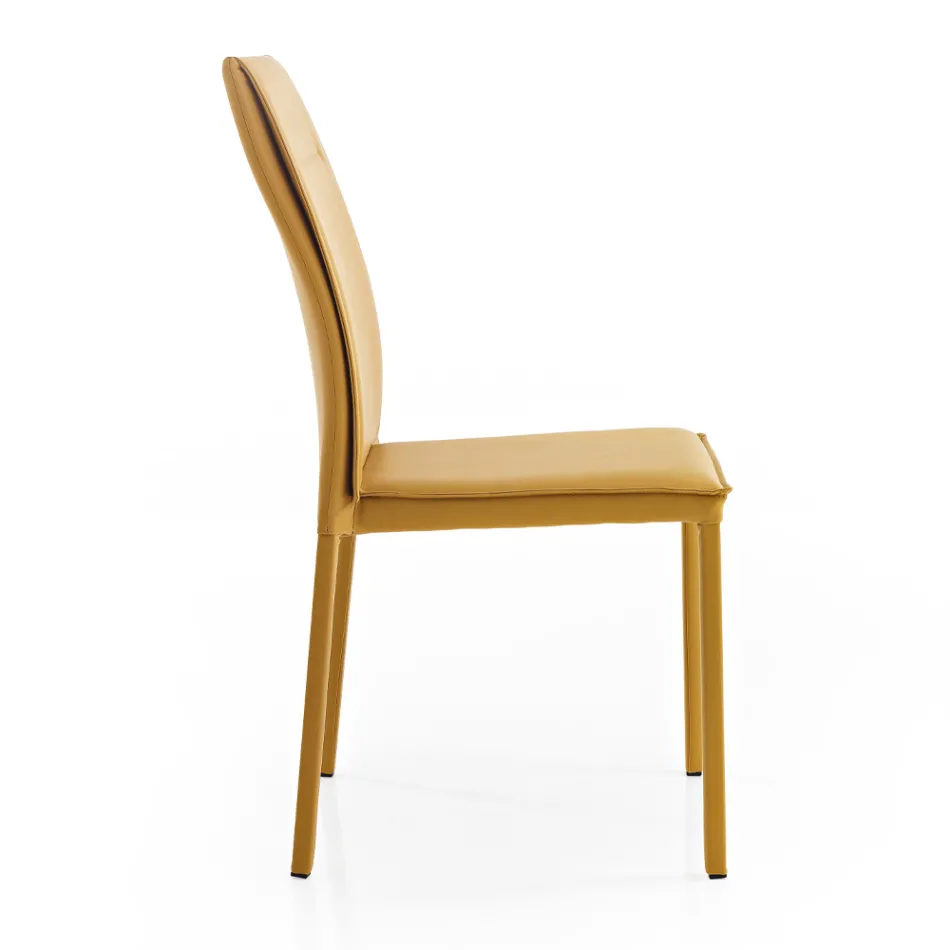 Sedia in Ecopelle da Sala da Pranzo Design Elegante Moderno - Granger Viadurini