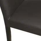 Sedia in Ecopelle e Gambe in Faggio Laccate Realizzata in Italia - Jesse Viadurini